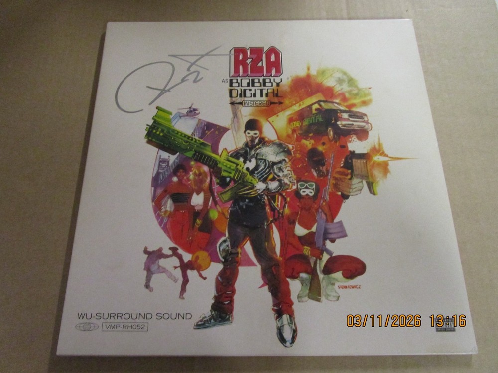 RZA Bobby Digital MANTIS GREEN SIGNED Reissue 2XLP Used! 2021 Vinyl Me Please