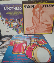 Sandy Nelson Lot of 3 Records LP 12″ The Very Best of, Rock “N Roll Revival Drum