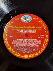 The Years To Remember ~ 1966 Vinyl, LP SY5185 Longines Symphonette PLAYS GREAT