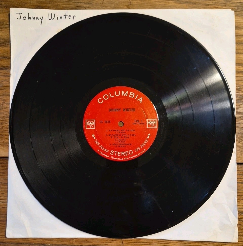 Johnny Winter: Self-Titled ~ Columbia Records CS 9826 1969 Record Only