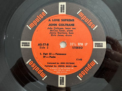 John Coltrane “A Love Supreme” Gatefold LP – Impulse AS-77 Van Gelder