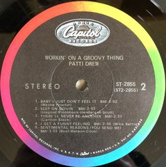 Patti Drew – Workin’ On A Groovy Thing 1968 LP, Album, Los ST 2855, ST-2855 Ver