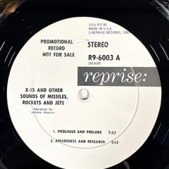 X-15 And Other Sounds Of Rockets, Missiles And Jets Vinyl LP 1961 PROMO EX