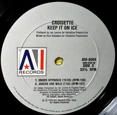 CROISETTE Keep It On Ice1977 AVI -6066 (VINYL EX / JAKT VG) FREE SHIPPING