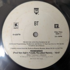 BT – Remember – 2×12″ Limited Edition Promo Vinyl 1997 0-43970