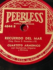 Peerless Latin MEXICO 1920s Cuarteto Armonico – Recuerdo Del Mar/Melodia Corazon