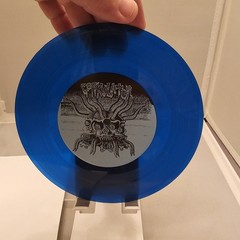 GONKULATOR FINAL EXIT SPLIT 7″ RARE BLUE VINYL BLACK METAL NOISE GRINDCORE