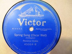 1913 FLORENCE HINKLE Charles Spross Will-o-the-Wisp/ Weill SPRING SONG VIC 45064