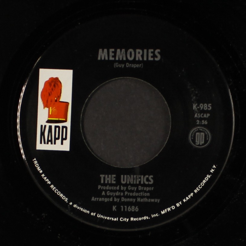 UNIFICS: it’s a groovy world! / memories KAPP 7″ Single 45 RPM
