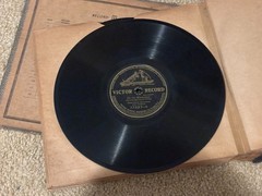 Lot of Nine (9) 78 rpm records in beautiful condition, in a book see list