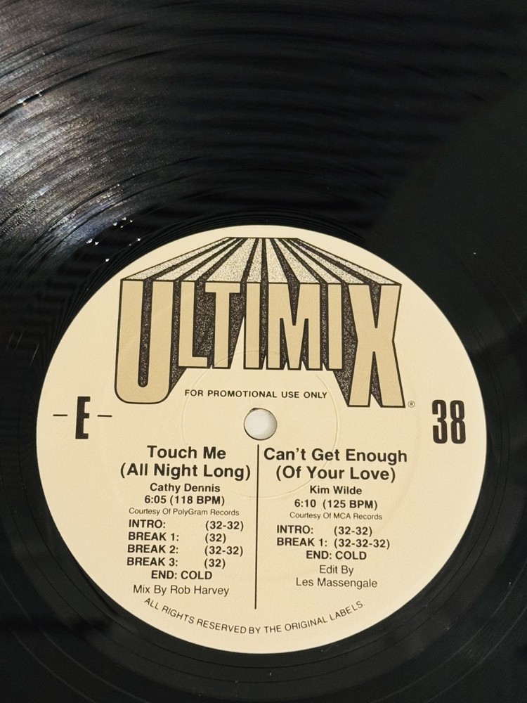 Cathy Dennis / Kim Wilde / Yaz – 12″ VG+ Touch Me Can’t Get Enough