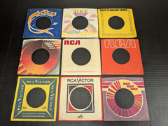Lot of 9 Vintage RCA 45 RPM 7″ Company Record Sleeves for Rock Jazz Soul Country