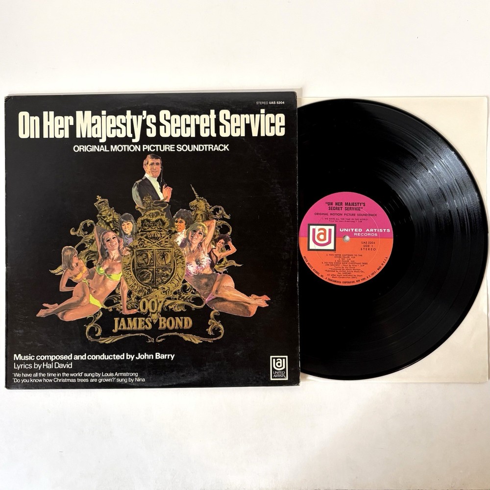 John Barry On Her Majesty’s Secret Service Vinyl LP 1969 UAS 5204 Vintage Record
