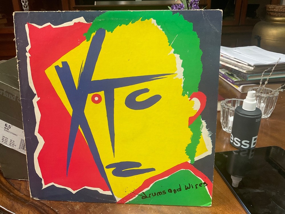 XTC “DRUMS AND WIRES” 1979 VINYL LP, ON VURGIN RECORDS, OG LYRIC SLEEVE, VG +