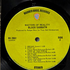 BLACK SABBATH Master of Reality 1971 FIRST PRESS Misprint Green Label EX+ Vinyl