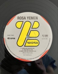 Rosa Yemen Vinyl Record ZE Records 1979 Post-Punk Experimental Album EX+