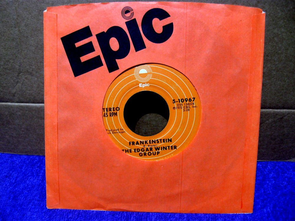The Edgar Winter Group 45 Frankenstein / Undercover Man VG+ VINYL EPIC Sleeve
