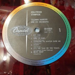 Coleman Hawkins – Hollywood Stampede LP Rare Red Vinyl Japan Jazz