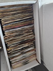 Box Lot of 170 Vinyl 45 Records From Collection Mostly Country VG+ In Sleeves