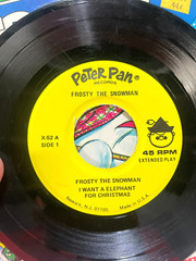 Frosty the Snowman Vintage 45 RPM Peter Pan Record George Peed Art