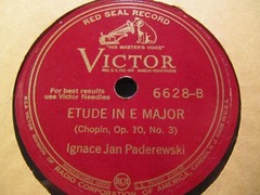 Alternate TAKE 1926 PADEREWSKI CHOPIN ETUDE E Maj SCHUBERT IMPROMPTU Piano 6628