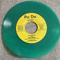 The 5 Willows LOVE BELLS Rare GREEN VINYL 45 Pee Dee 290 Doo Wop 1950s Original