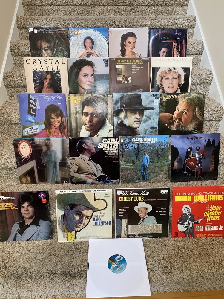 COUNTRY MUSIC VINYL RECORD GRAB BAG! 5 ASST Albums, LP Bulk Lot, FREE SHIPPING!