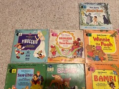 Lot of 20 Vintage SEE HEAR READ Walt Disney’s Books & Records 33 1/3 RPM