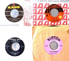 LOT OF 52 VINTAGE 45 RPM RECORDS – LOT #72 -LOOK CLOSELY FOR RARE GEMS