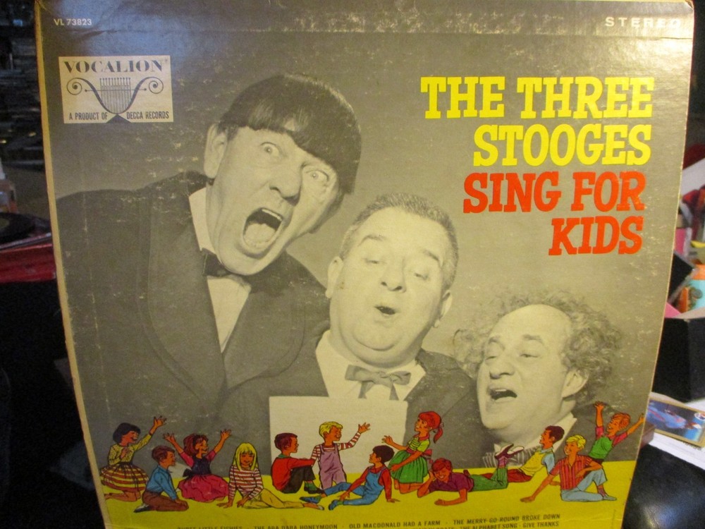 1967 THE THREE STOOGES Sing For Kids LP Vocalion VL 73823 VG-/VG- Scott Spiegel