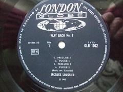 Jacques Loussier – Play Bach No 1 Classic Crossover Jazz album MONO LP London