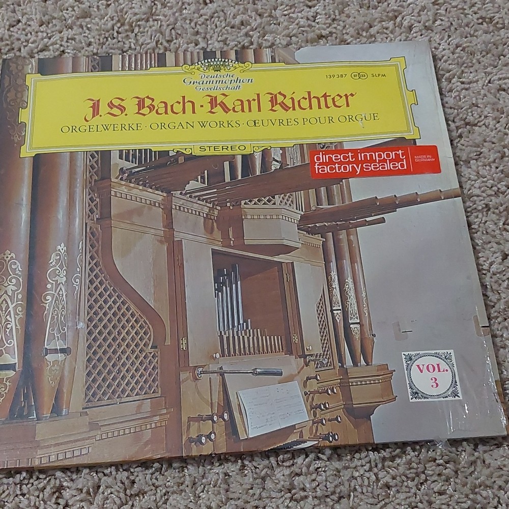 Deutsche Grammophon Bach Karl Richter Orgelwerke Vol. 3 12″ Stereo LP 139 387