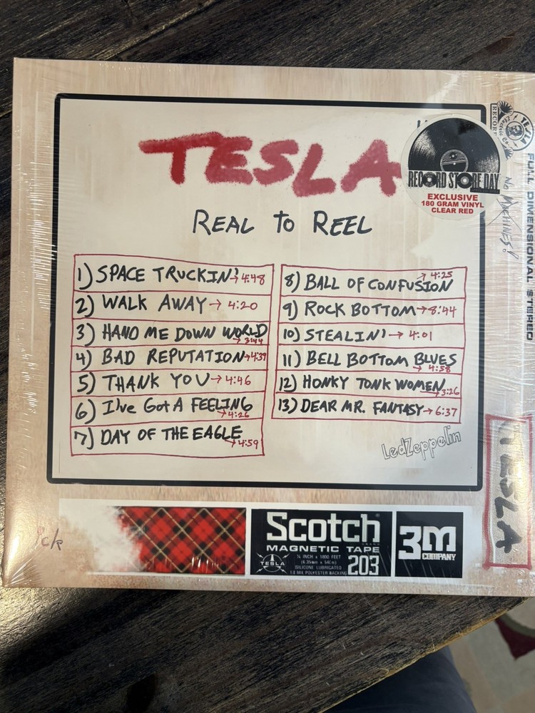 TESLA REAL TO REEL VOLUME VOL 1 VINYL LP RECORD – SEALED RSD 180G CLEAR RED