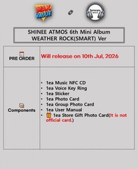 SHINEE ATMOS 6th Mini Album WEATHER ROCK(SMART) Ver/NFC+KeyRing+2Photo Card+GIFT