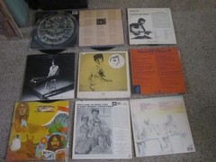 Nine Vintage Classic Rock, Pop, Blues, Folk, Beach LP Record Albums