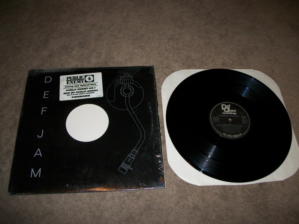 1987 PUBLIC ENEMY NO. 1 / TIMEBOMB – DEF JAM E&F SIDE . EX VINYL MASTERDISK