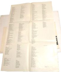 The Beatles The White Album 2x LP Orange label w poster &bonus paper photo Nm