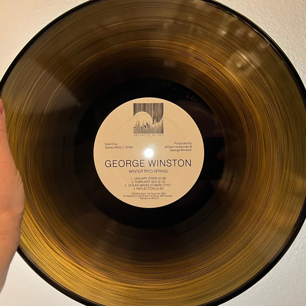 GEORGE WINSTON – Winter Into Spring (1982 Translucent)- 12″ Vinyl Record LP – EX