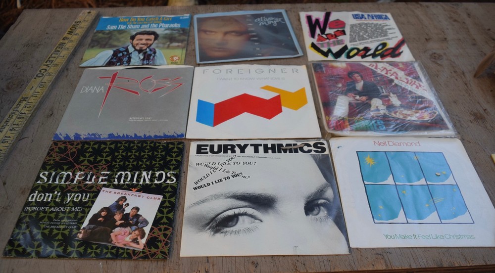 1950’s – 1980’s Rock Lot Of 16- 45 RPM Records