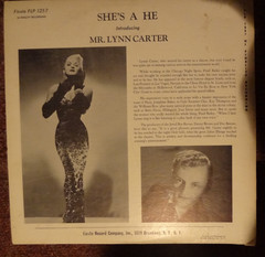 Mr. Lynn Carter LP He’s a She Fiesta label VG+ 1960’s Female impersonator