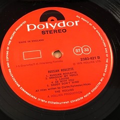 THE HOLLIES Russian Roulette 1976 UK Vinyl LP Wiggle That Wotsit Peter Arnesen