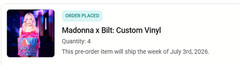 Madonna x Bilt Confessions II Custom Vinyl Exclusive Limited Edition LP Presale