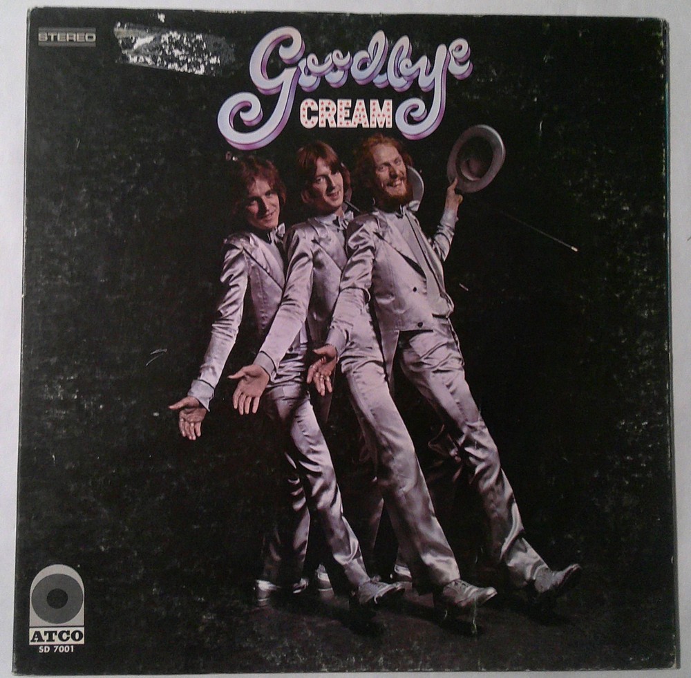 CREAM Goodbye 1969 ATCO LP Record with POSTER Eric Clapton CLEANED & TESTED