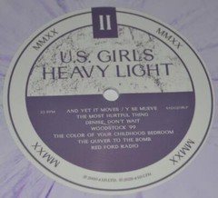 U.S. Girls – Heavy Light – 2020 4AD Label Lavender/White Marbled Vinyl LP