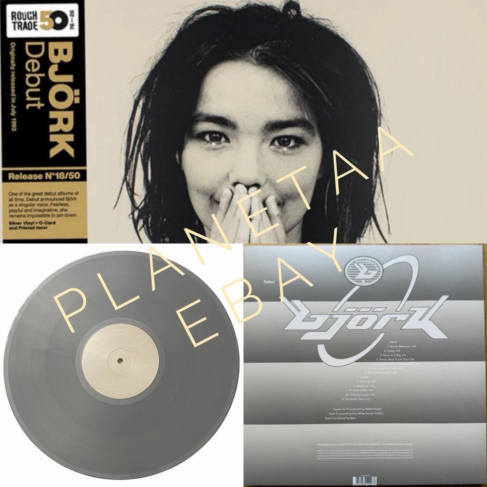 Bjork Debut Rough Trade 50th Anniversary Silver Colored Vinyl NEW and SEALED