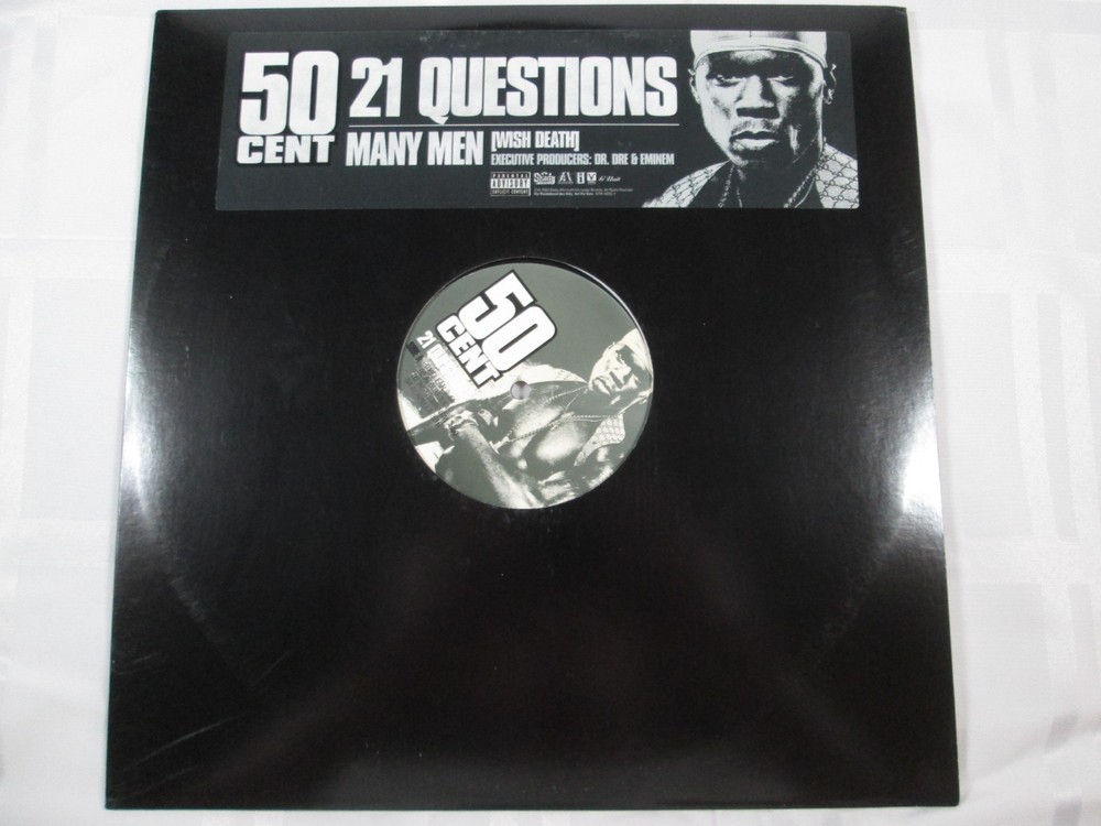 50 Cent -21 Questions/Many Men [Wish Death] 12″ Vinyl 2003 Gangsta Hip-Hop PROMO