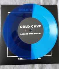 Cold Cave Oceans With No End Cyan Blue/Royal Blue Split Vinyl + poster.