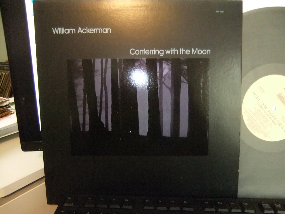 WILLIAM ACKERMAN CONFERRING WITH THE MOON LP ON WINDHAM HILL RECORDS