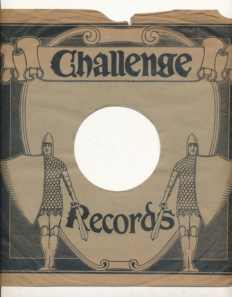 78 RPM Company logo sleeves-PRE-WAR- CHALLENGE (1920s)