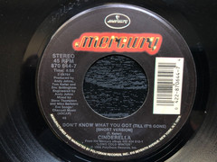 Cinderella DON’T KNOW WHAT YOU GOT (TILL ITS GONE) 1988 Mercury single VG+ #3
